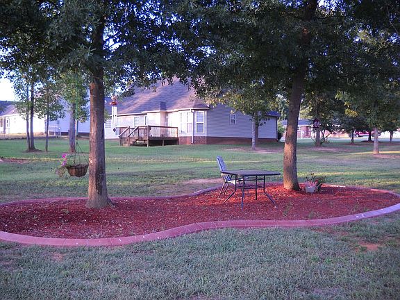 Back yard flower beds
