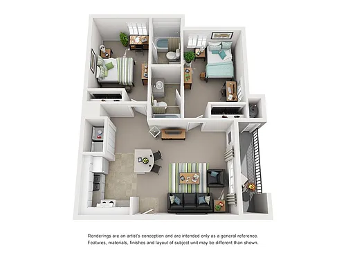 Floor plan 2BR/2BA