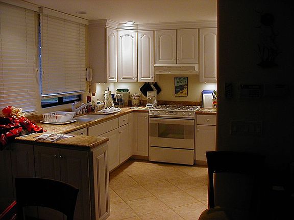 Kitchen seen from dining are