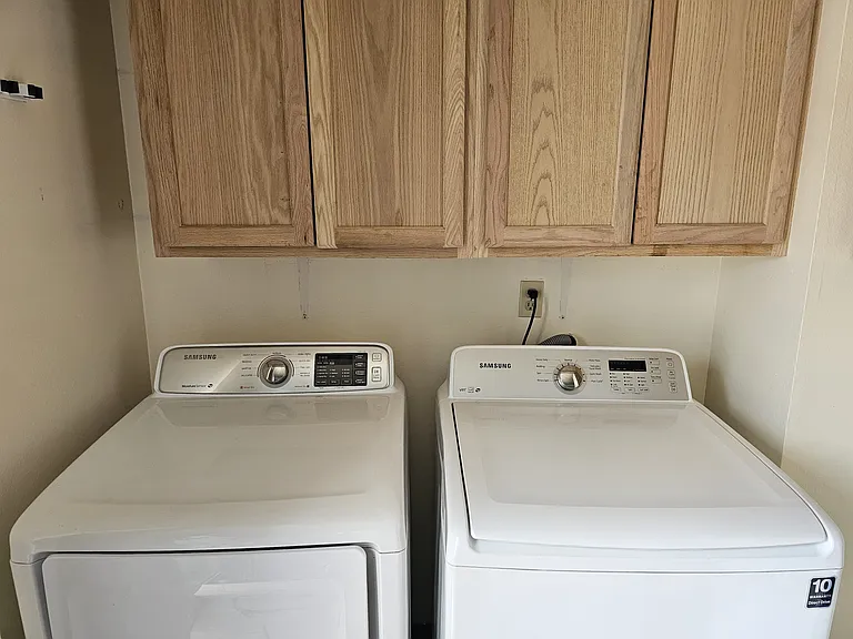 Included washer and dryer