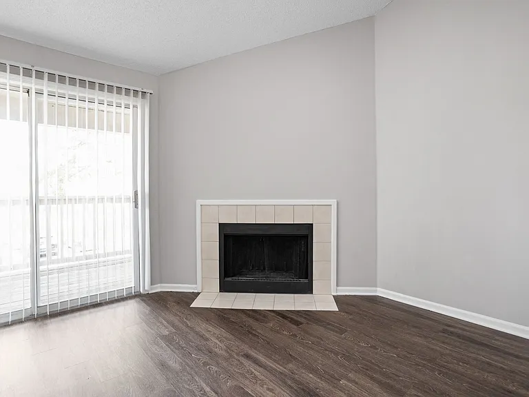 Living room with fireplace
