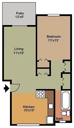 Floor plan 1 Bedroom