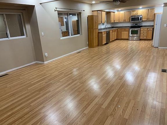 Living room and dining area