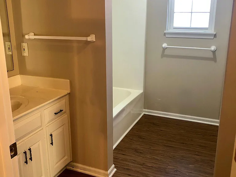 Hall bath/laundry room