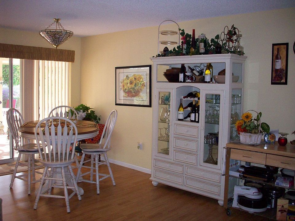 Dining area with new laminate flooring