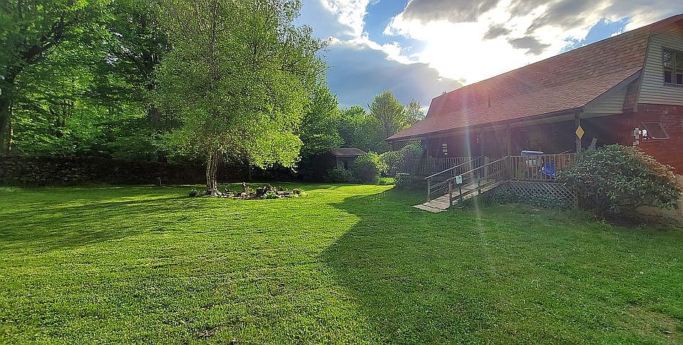 Porch and backyard