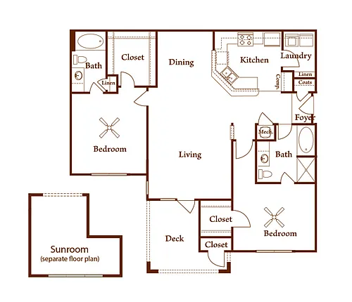 Floor plan Mulberry - Deck