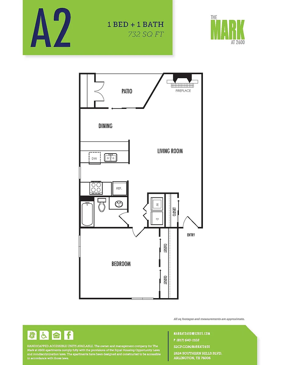 Floor plan A2 Renovated with Quartz
