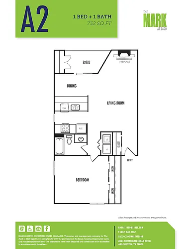 Floor plan A2 Renovated with Quartz