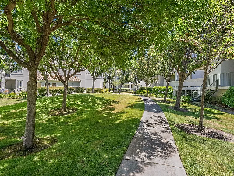 Lush landscaping throughout the community