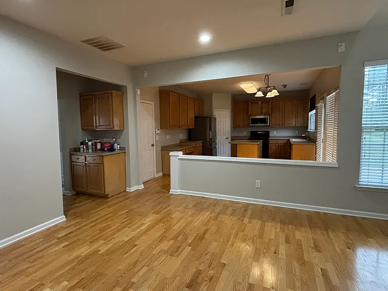 View of kitchen from the living/family room
