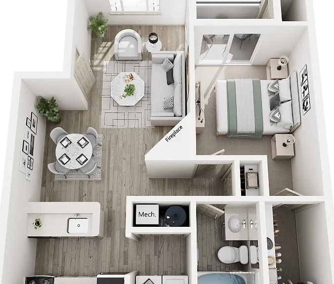 A - Modern Floorplan Diagram