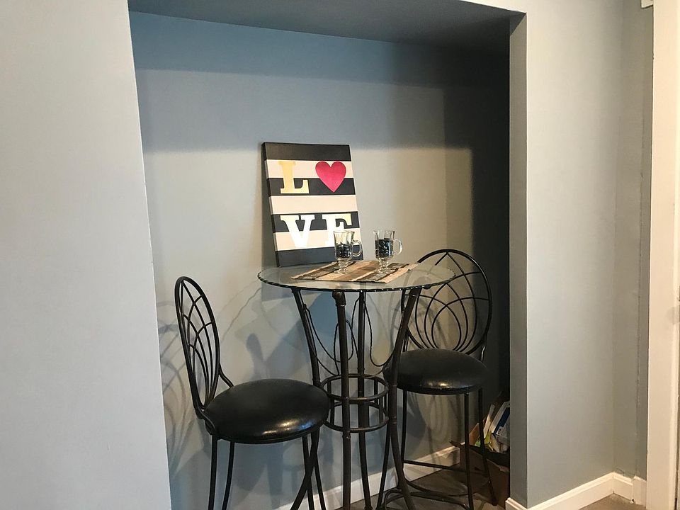 Kitchen nook and rear entrance.