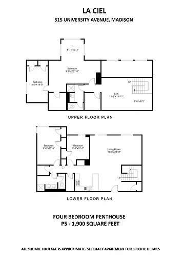 Floor plan Four Bedroom Penthouse