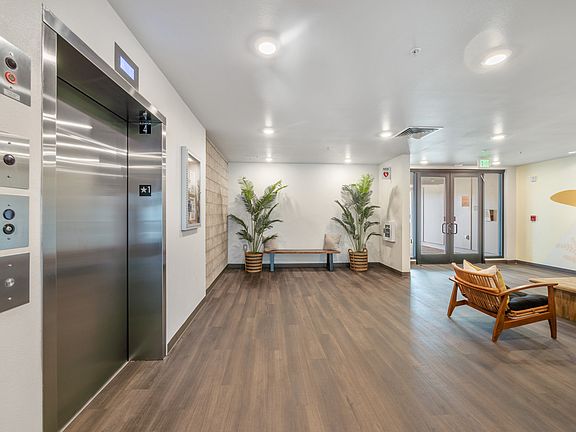 The building has one elevator for 5 floors.