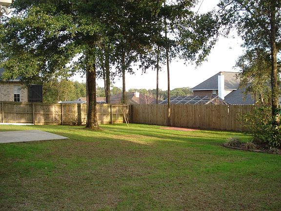 Big fenced backyard.
