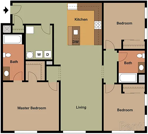 Floor plan 3 Bedroom