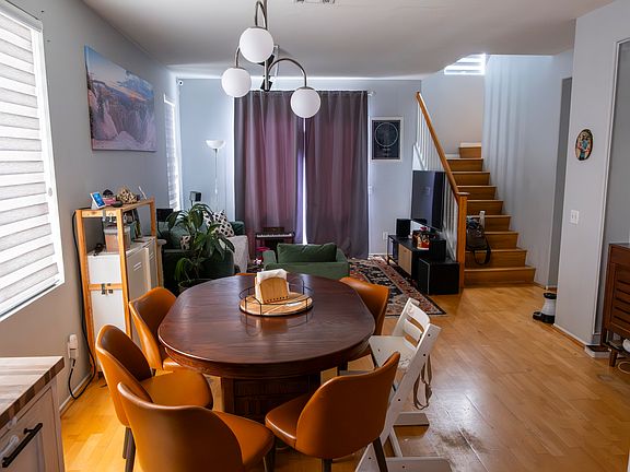 First floor dining and living area