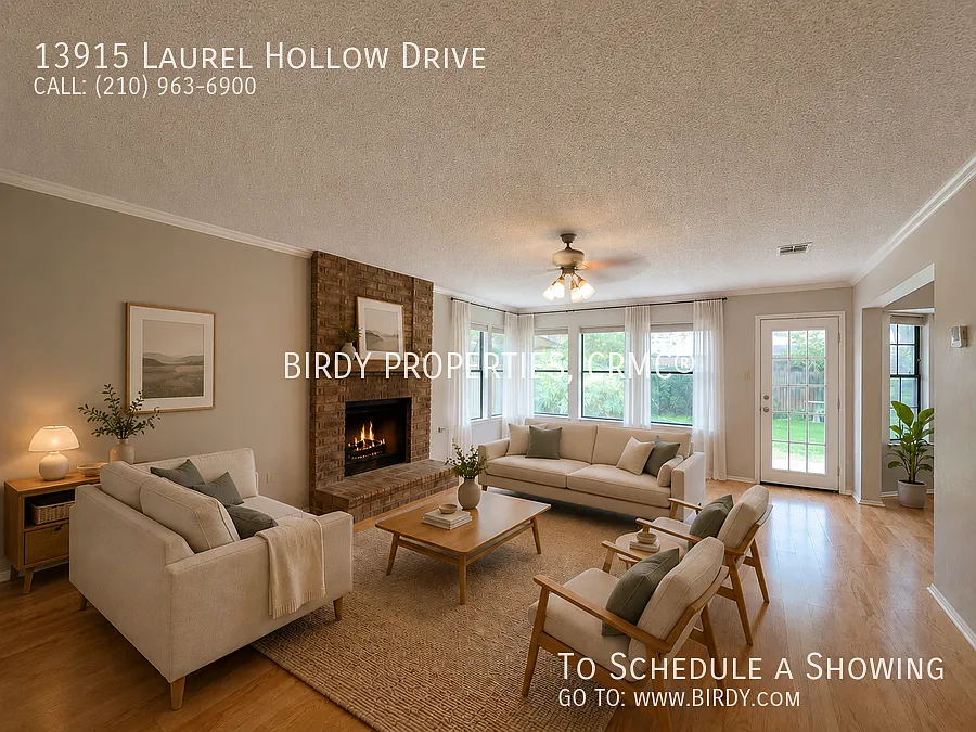 "Charming 3-Bed Oasis with Granite Touches & Cozy Fireplace in San Antonio!" — Photo 2