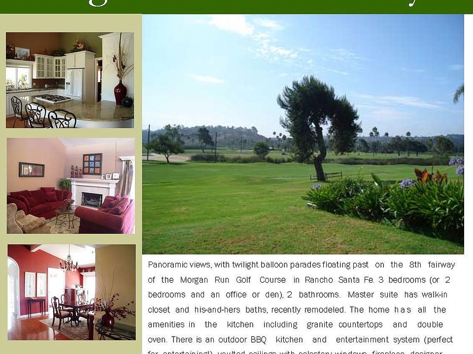 Panoramic view resort home on golfcourse