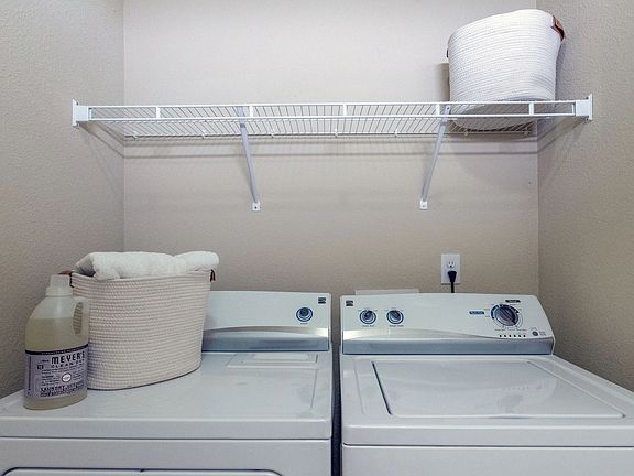Say goodbye to laundromat hassles and embrace the convenience of full-size, in-home laundry appliances in all apartment homes.