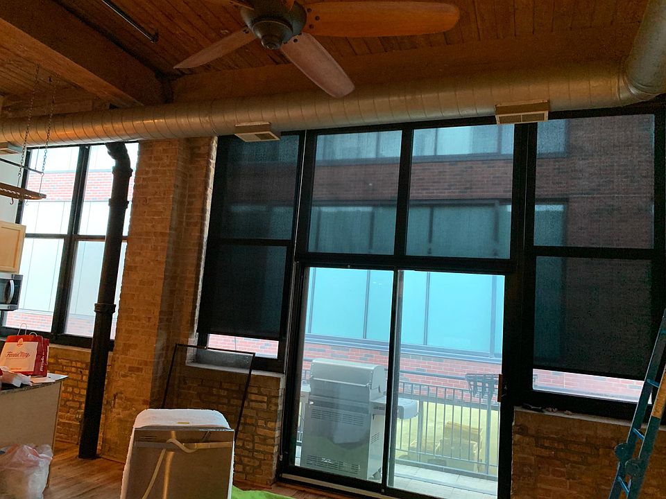 Building around 30 ft away. Plenty of light and privacy as next door is bathroom with frosted glass. New blinds!