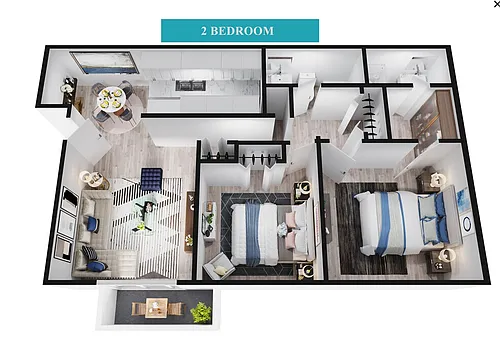 Floor plan Two Bedroom