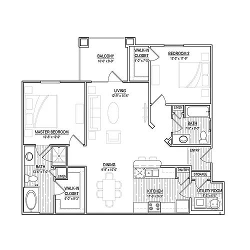 Floor plan Chateaux II
