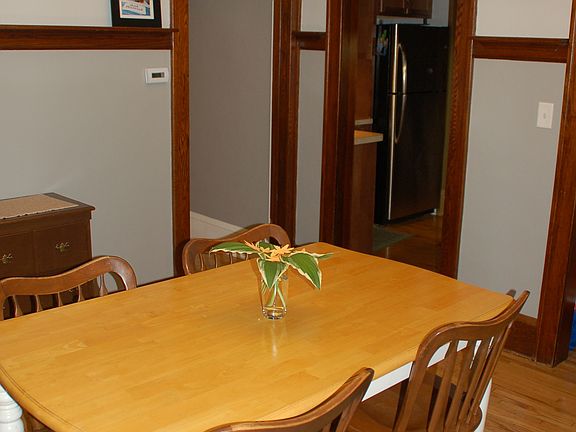 Dining room into the kitchen.
