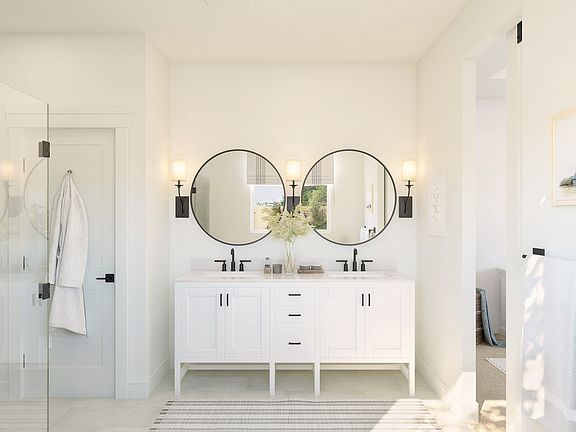 Primary bath with dual sinks