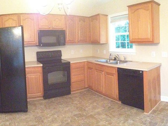 Kitchen work area and door to outdoor deck