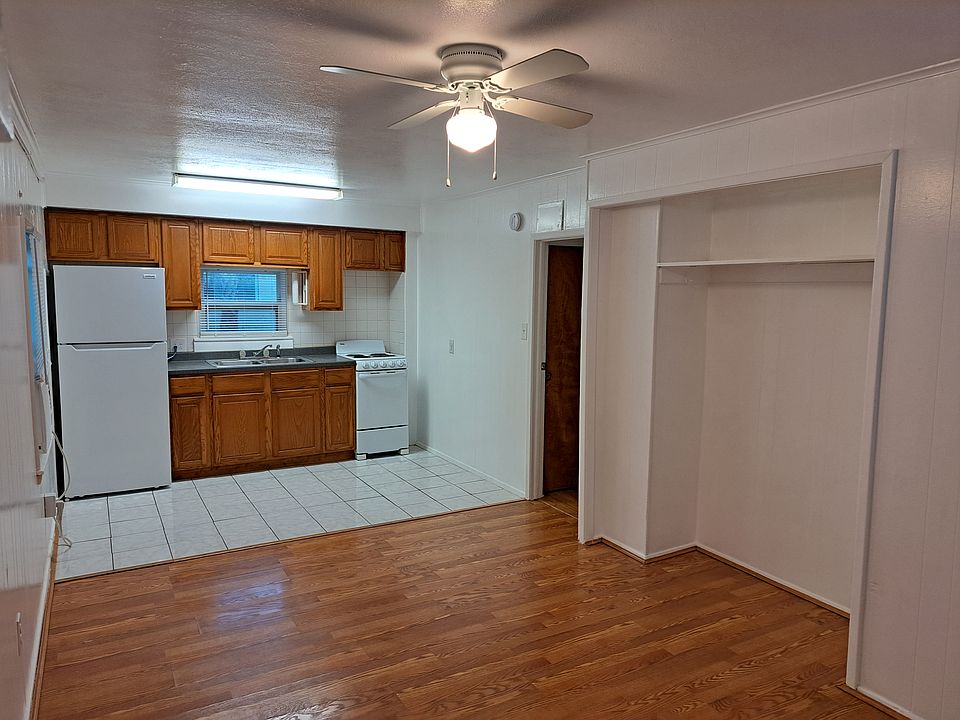 Living area and kitchen