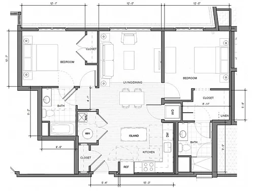Floor plan 2BR-F
