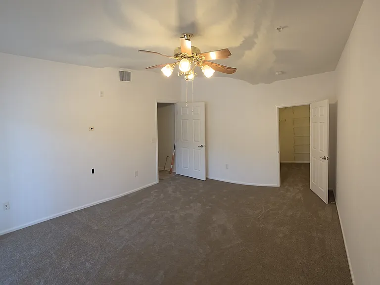 view of guest bedroom and the largest walk in closet. Previous owners used this as the primary bedroom.