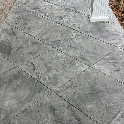 stamped concrete porch
