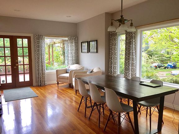 dining-family room with huge windows