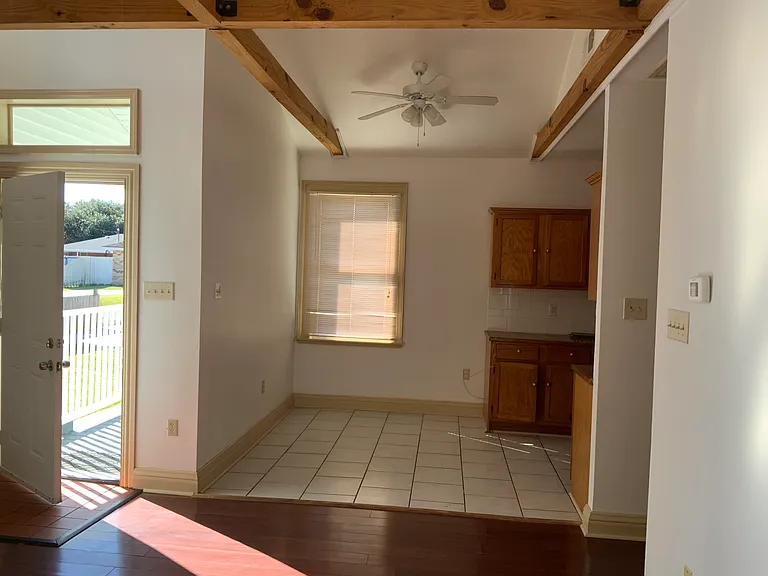 View of kitchen from living room
