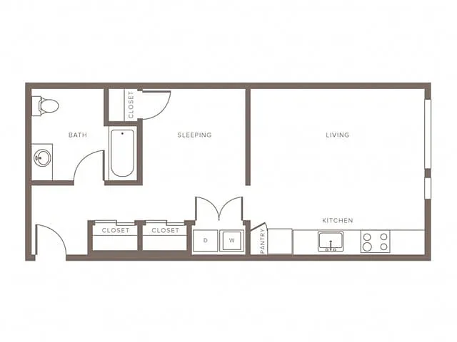 Floor plan A1 - One Bedroom