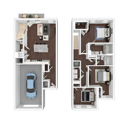 Floor plan T3 Furnished