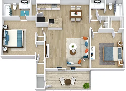 Floor plan 2 Bedroom