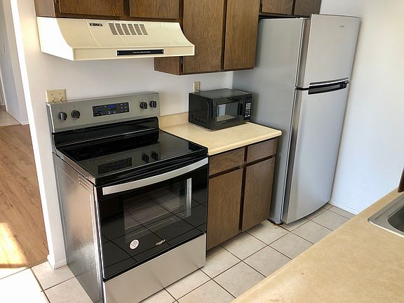 Brand new stainless steel appliances in kitchen