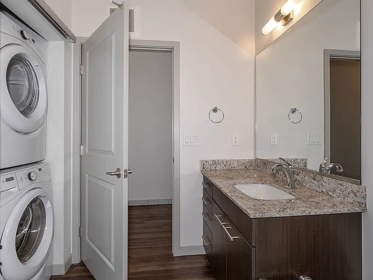 Bathroom with In-home Washer and Dryer