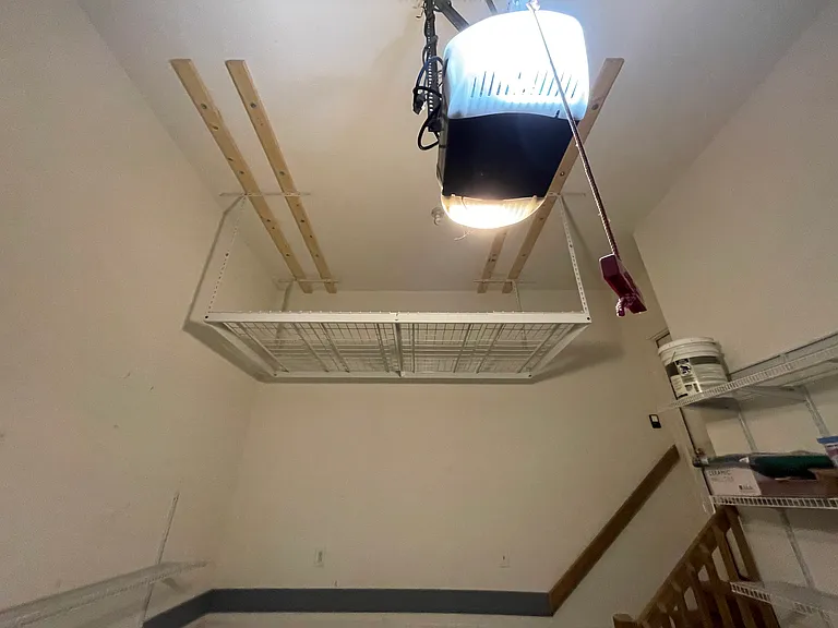 Garage high shelf storage.