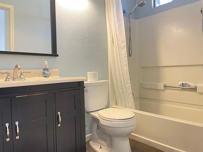 Shower over tub bathroom