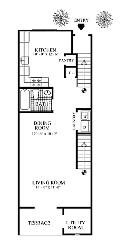 Floor plan Two Bedroom - The Delancey