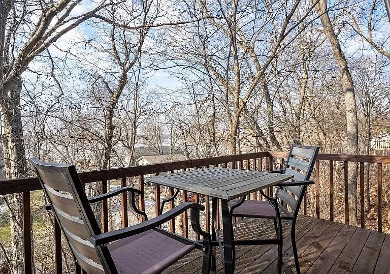 winter view with lake
