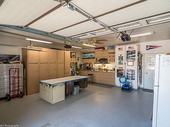 spacious garage with storage