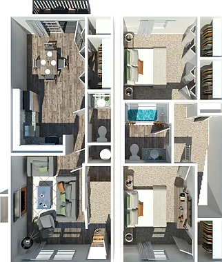 Two Bedroom One and a Half Bathroom Two Bedroom One and a Half Bathroom