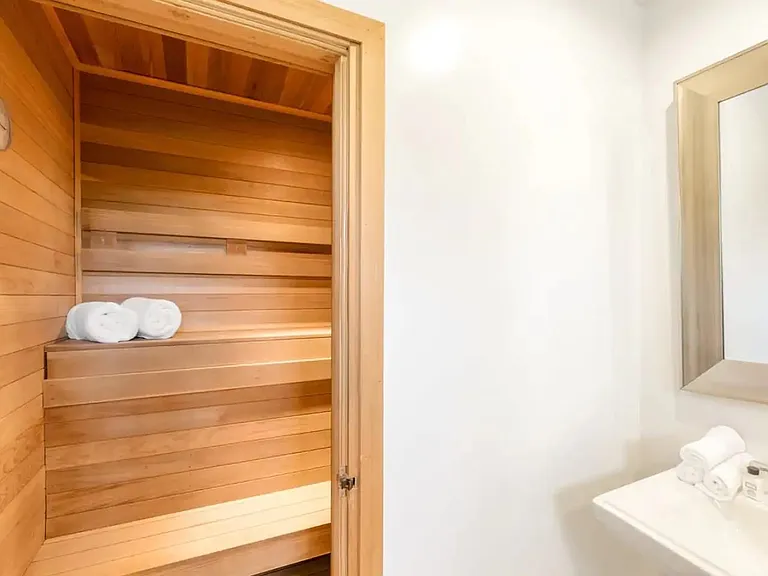 Relax after your workout in the sauna