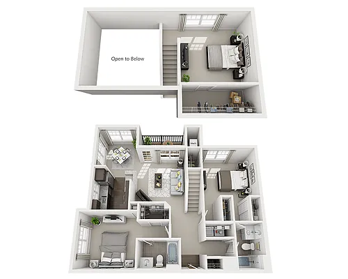 Floor plan Buchman Loft (B2CL)